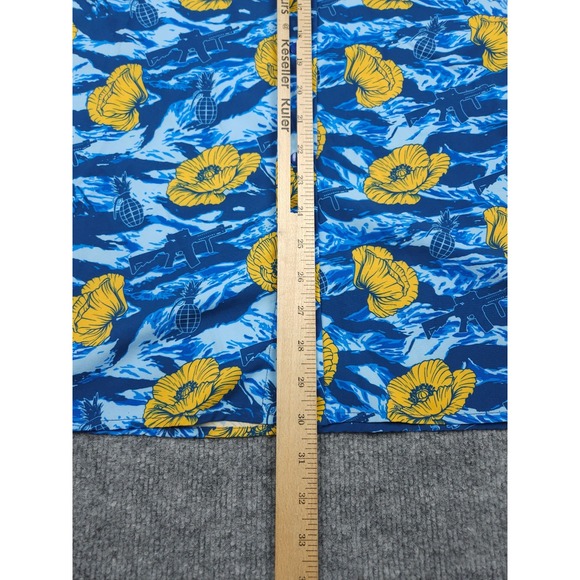 Savage Tacticians Hawaiian Shirt Men's XL Blue AOP Rifle Gernades Golf Military - Picture 6 of 8